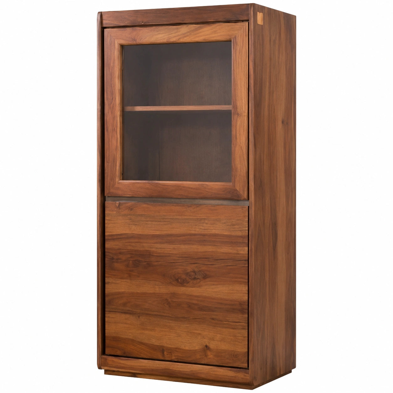 Vetrina in Legno di Sheesham Sydney con Finitura Laccata 63x40x147