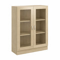 Gecheer Credenza Moderna con Ante in Vetro per Soggiorno in Rovere Sonoma