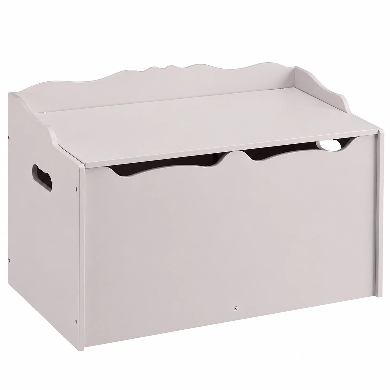 Scatola Porta Giocattoli in Legno, Grigio, 76x46x48 cm