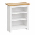 Libreria Slim Arlington a 3 Ripiani, Bianco, Design Salvaspazio per Soggiorno e Corridoio, H75xL60xP24cm