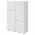 Scarpiera Moderna a 6 Ante con 12 Scomparti, Bianca 90x36x120cm per Ingresso e Camera da Letto