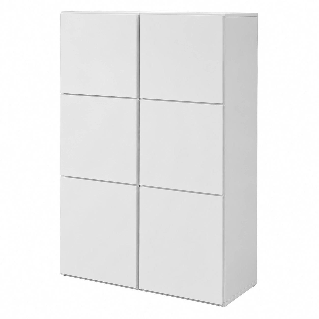 Scarpiera Moderna a 6 Ante con 12 Scomparti, Bianca 90x36x120cm per Ingresso e Camera da Letto