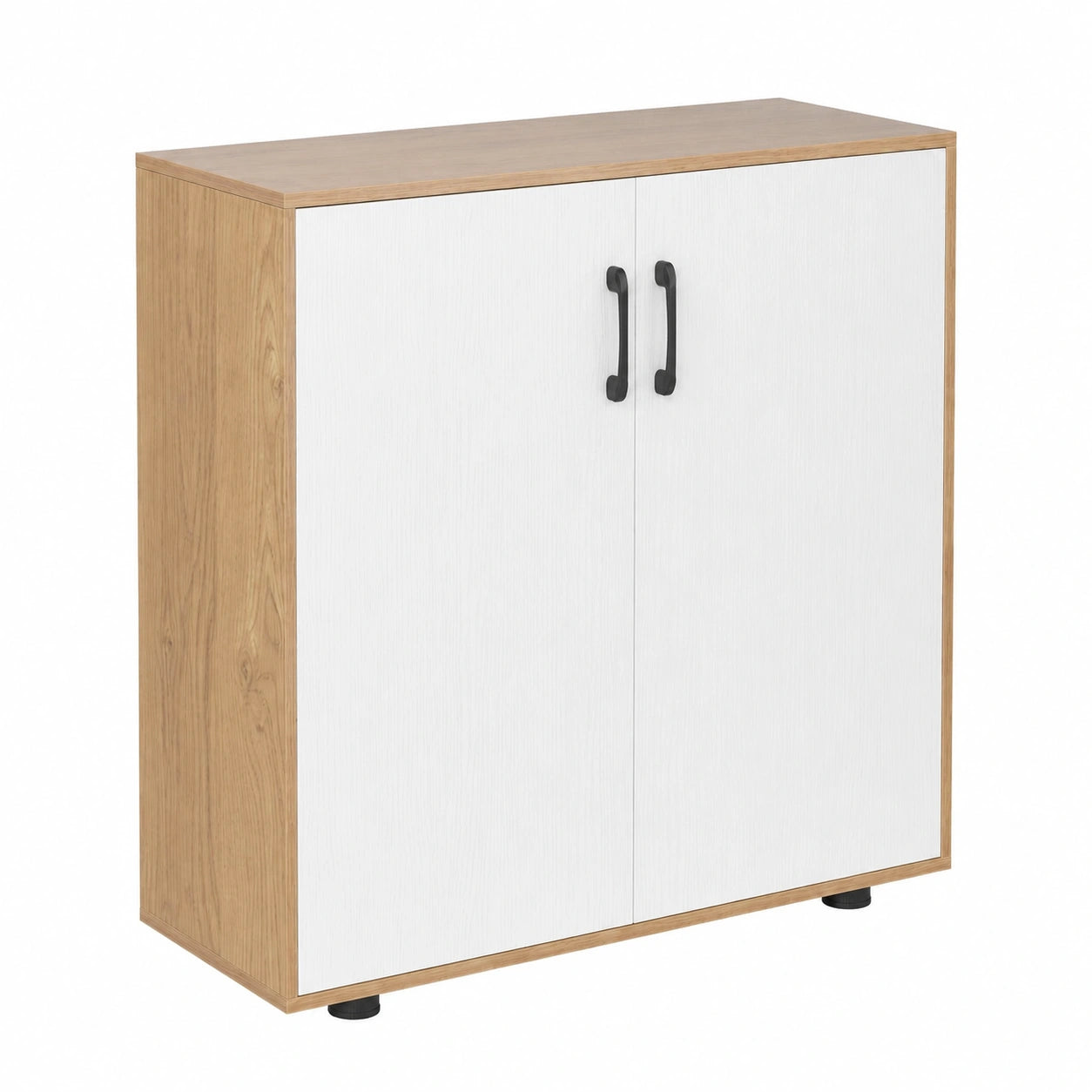 Mobile Credenza in Legno con Ripiano Regolabile e Anti-Ribaltamento per Cucina e Soggiorno, 80x31.5x82 cm