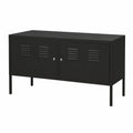 Armadietto multiuso in acciaio con chiusura a chiave per ufficio e casa, 118x40x60 cm, nero