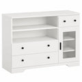 MSFE Credenza Cucina con Presa Elettrica, Mobile Buffet con Cassetti, per Soggiorno e Ingresso, 100x40x80cm