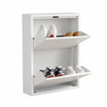 Dmora Scarpiera Ezequiel, Armadietto Portascarpe Salvaspazio, Ingresso Multiuso, 50x15x71 cm, 2 Ripiani, Bianco